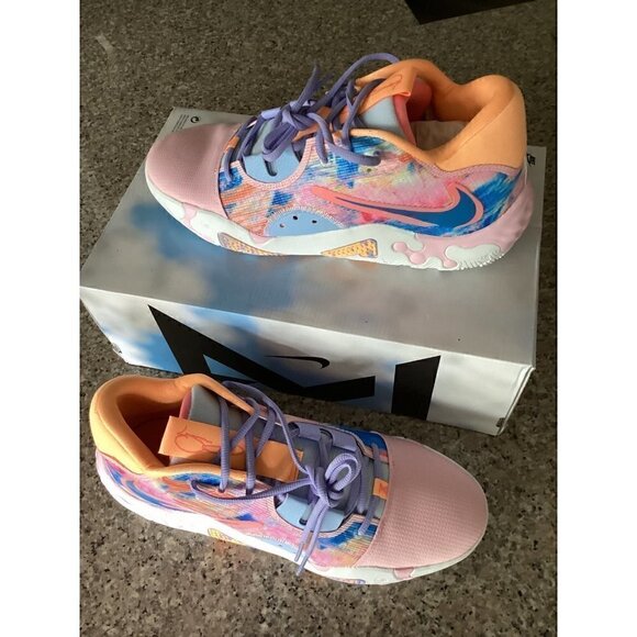 Nike PG 6‎ Men’s Basketball Shoe Size 12.5 White/Lt Photo Blue-Soft Pink